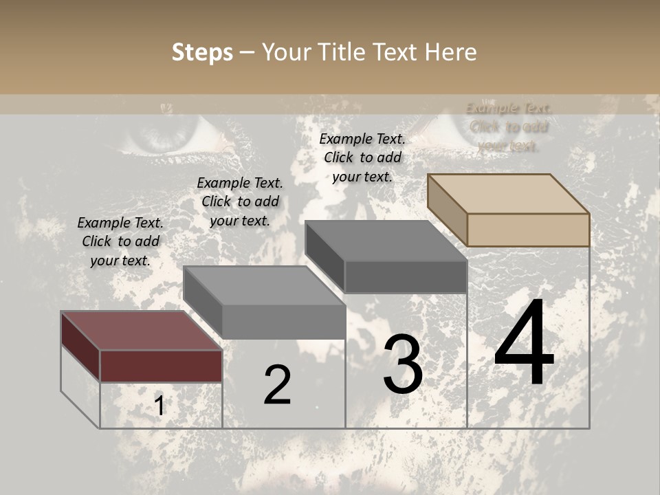 A Woman With Black And White Paint On Her Face PowerPoint Template