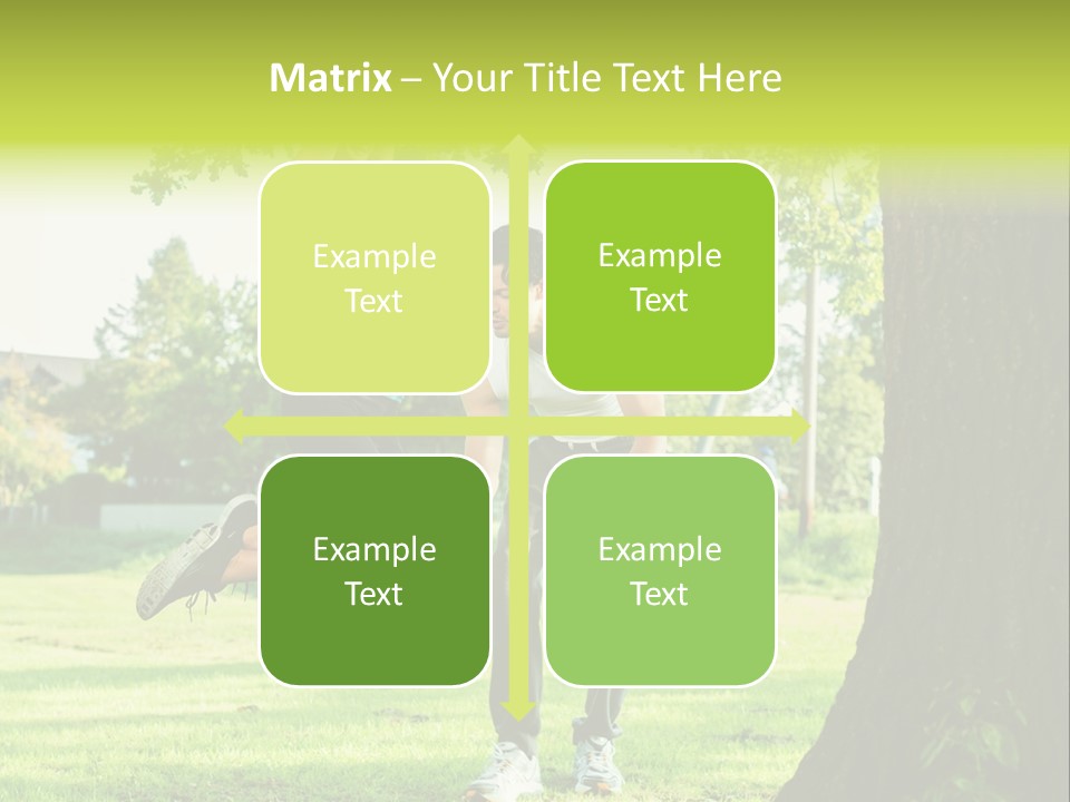 A Man And A Woman Playing With A Ball In A Park PowerPoint Template