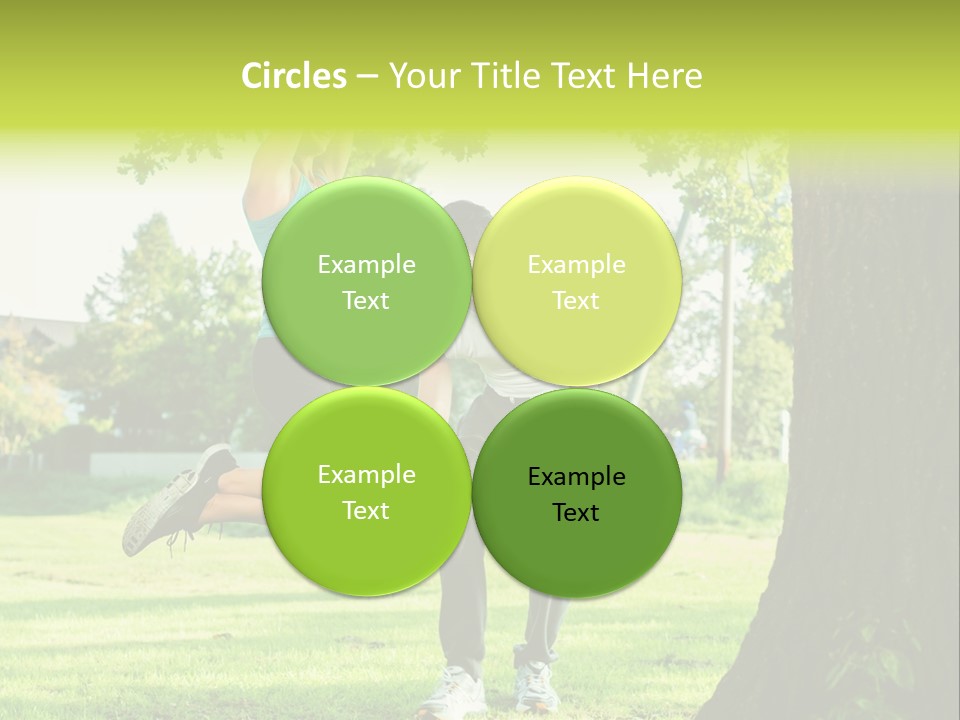 A Man And A Woman Playing With A Ball In A Park PowerPoint Template