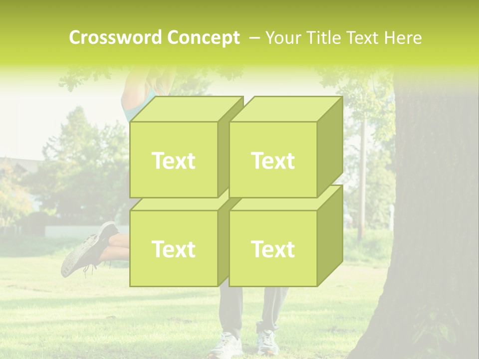 A Man And A Woman Playing With A Ball In A Park PowerPoint Template