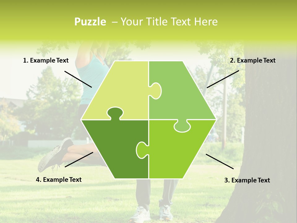 A Man And A Woman Playing With A Ball In A Park PowerPoint Template