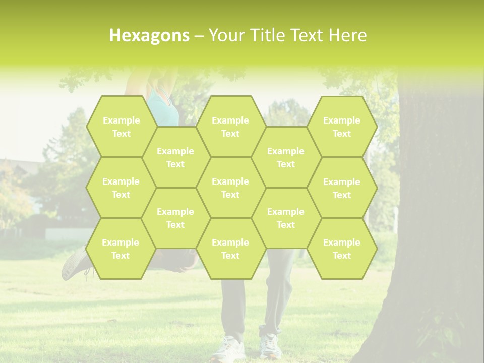 A Man And A Woman Playing With A Ball In A Park PowerPoint Template