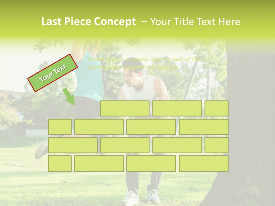 A Man And A Woman Playing With A Ball In A Park PowerPoint Template