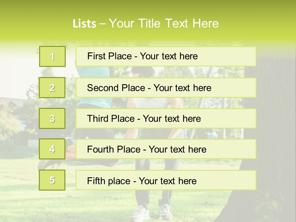 A Man And A Woman Playing With A Ball In A Park PowerPoint Template