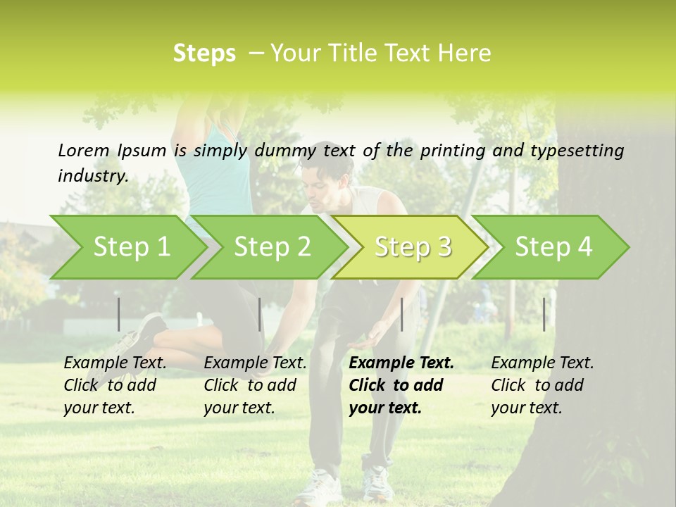 A Man And A Woman Playing With A Ball In A Park PowerPoint Template