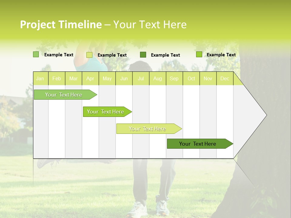 A Man And A Woman Playing With A Ball In A Park PowerPoint Template