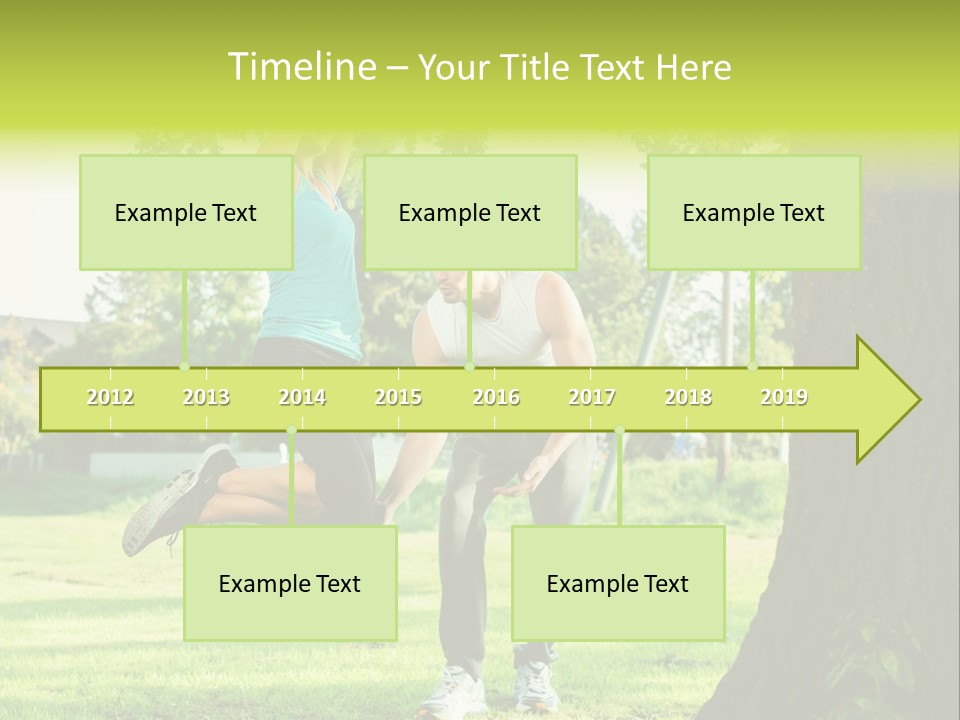 A Man And A Woman Playing With A Ball In A Park PowerPoint Template