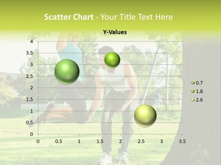 A Man And A Woman Playing With A Ball In A Park PowerPoint Template