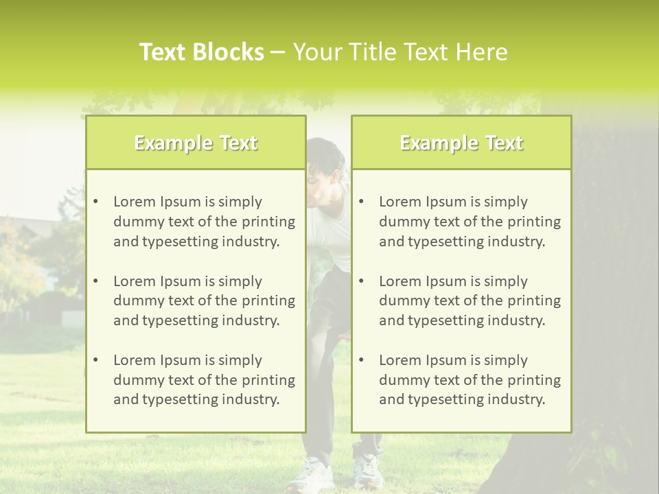 A Man And A Woman Playing With A Ball In A Park PowerPoint Template