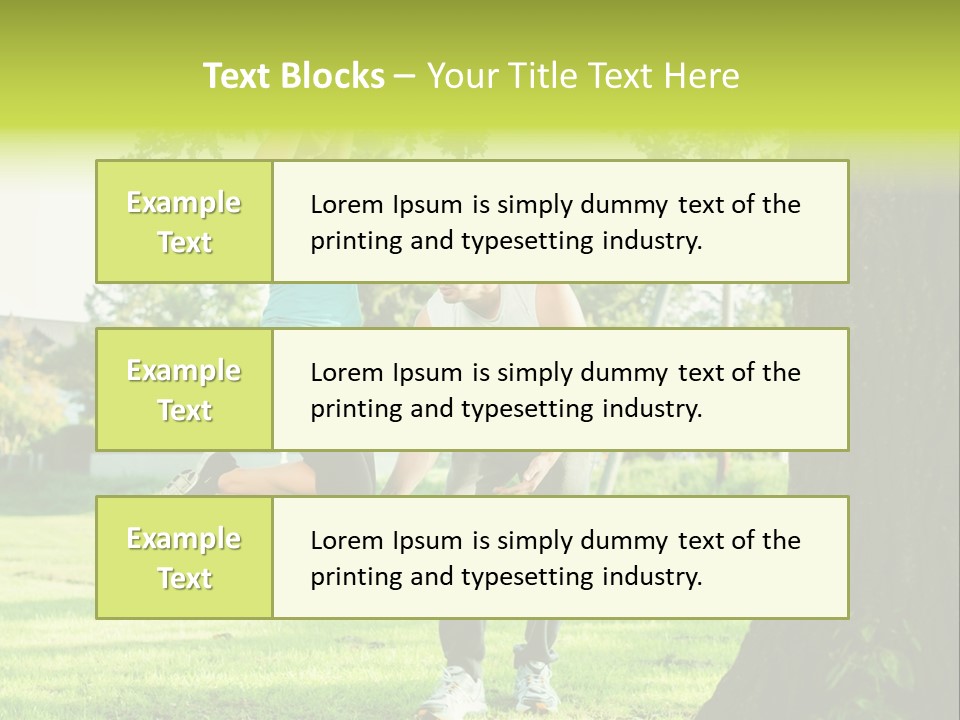 A Man And A Woman Playing With A Ball In A Park PowerPoint Template