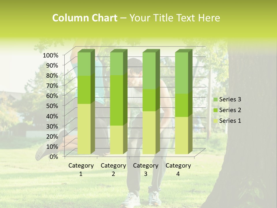 A Man And A Woman Playing With A Ball In A Park PowerPoint Template