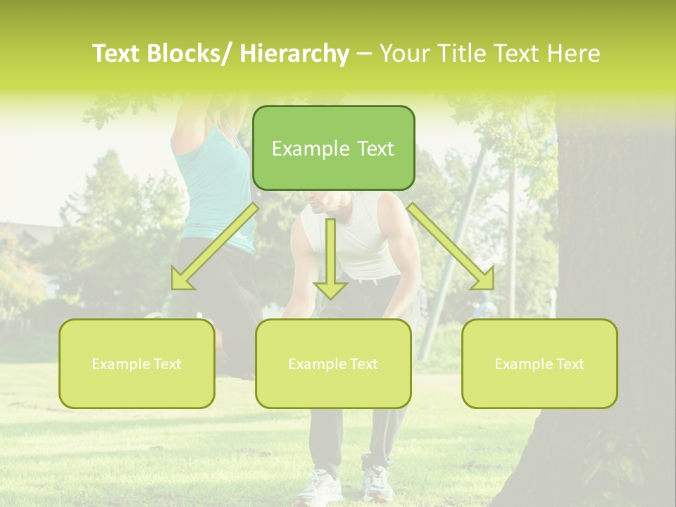 A Man And A Woman Playing With A Ball In A Park PowerPoint Template