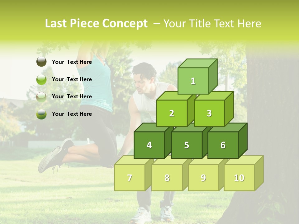 A Man And A Woman Playing With A Ball In A Park PowerPoint Template