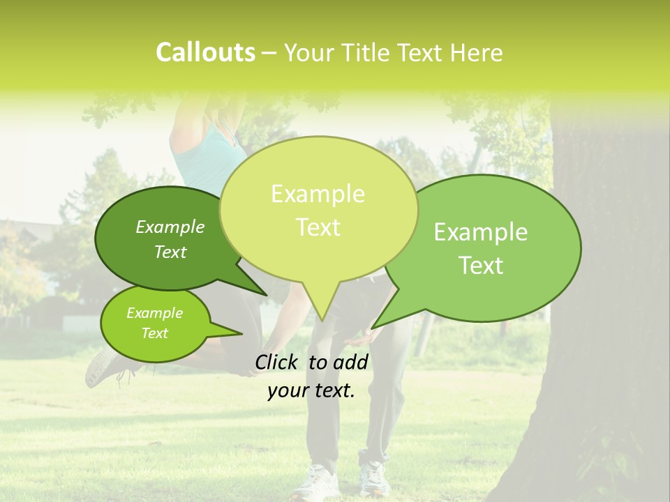 A Man And A Woman Playing With A Ball In A Park PowerPoint Template