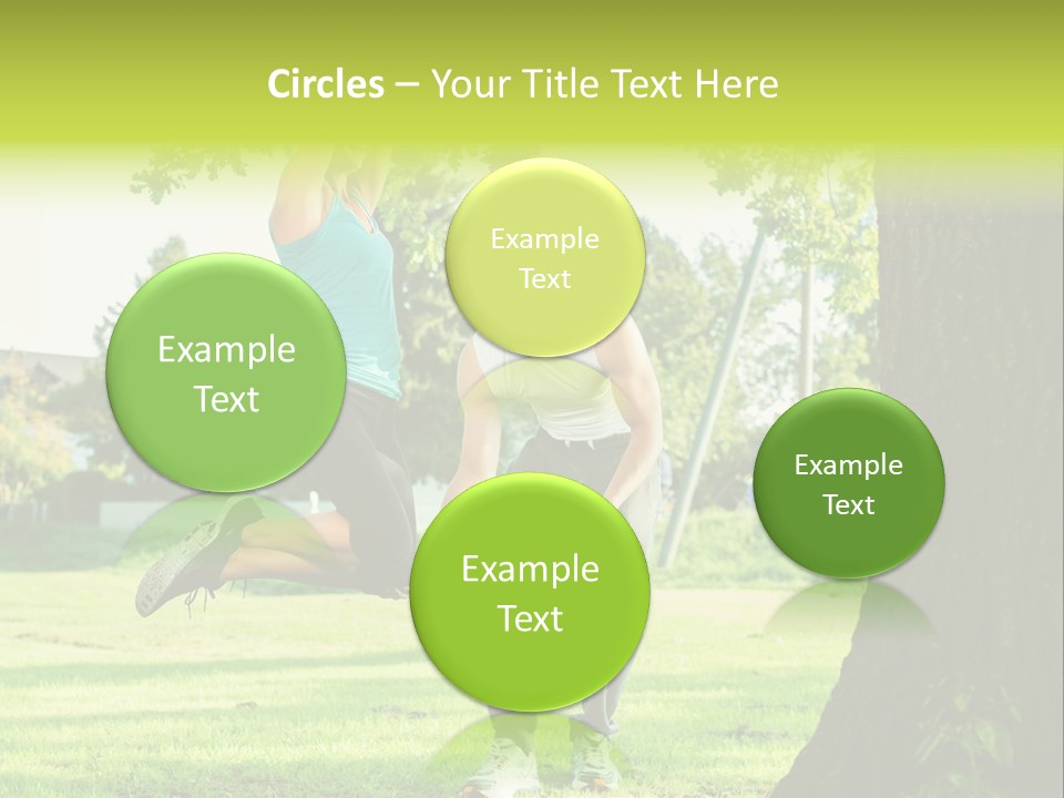 A Man And A Woman Playing With A Ball In A Park PowerPoint Template