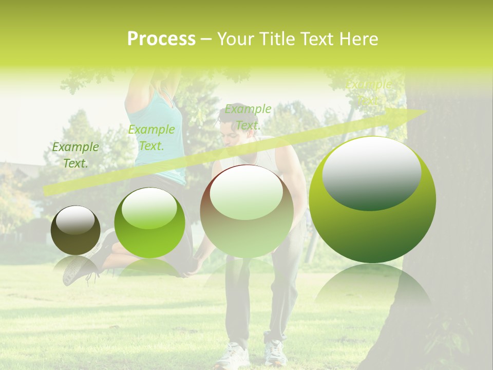 A Man And A Woman Playing With A Ball In A Park PowerPoint Template