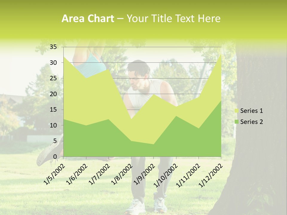 A Man And A Woman Playing With A Ball In A Park PowerPoint Template
