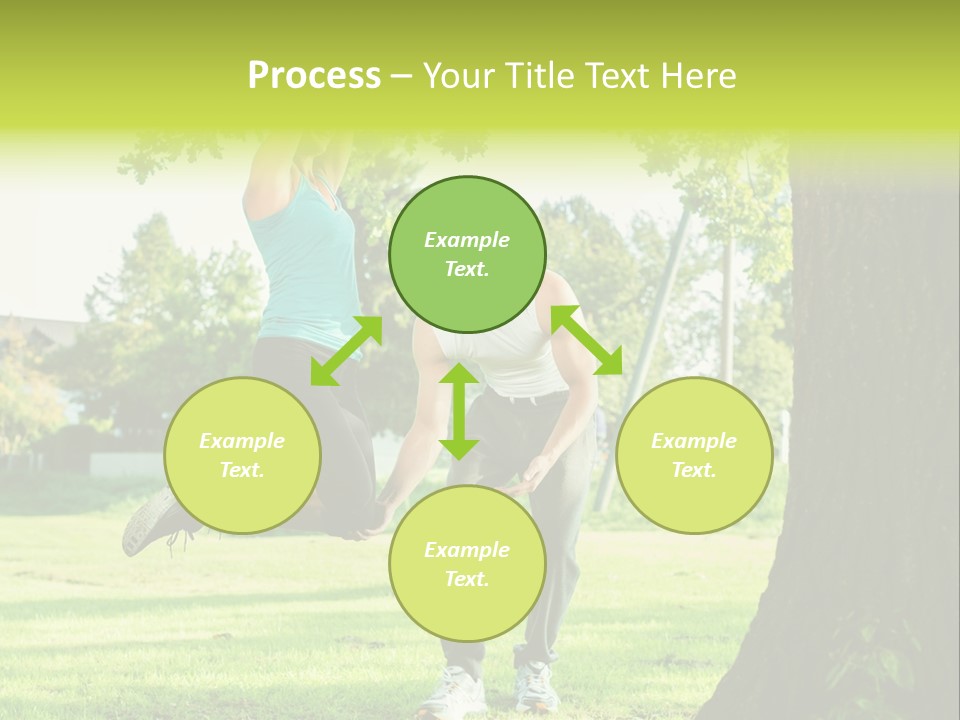 A Man And A Woman Playing With A Ball In A Park PowerPoint Template