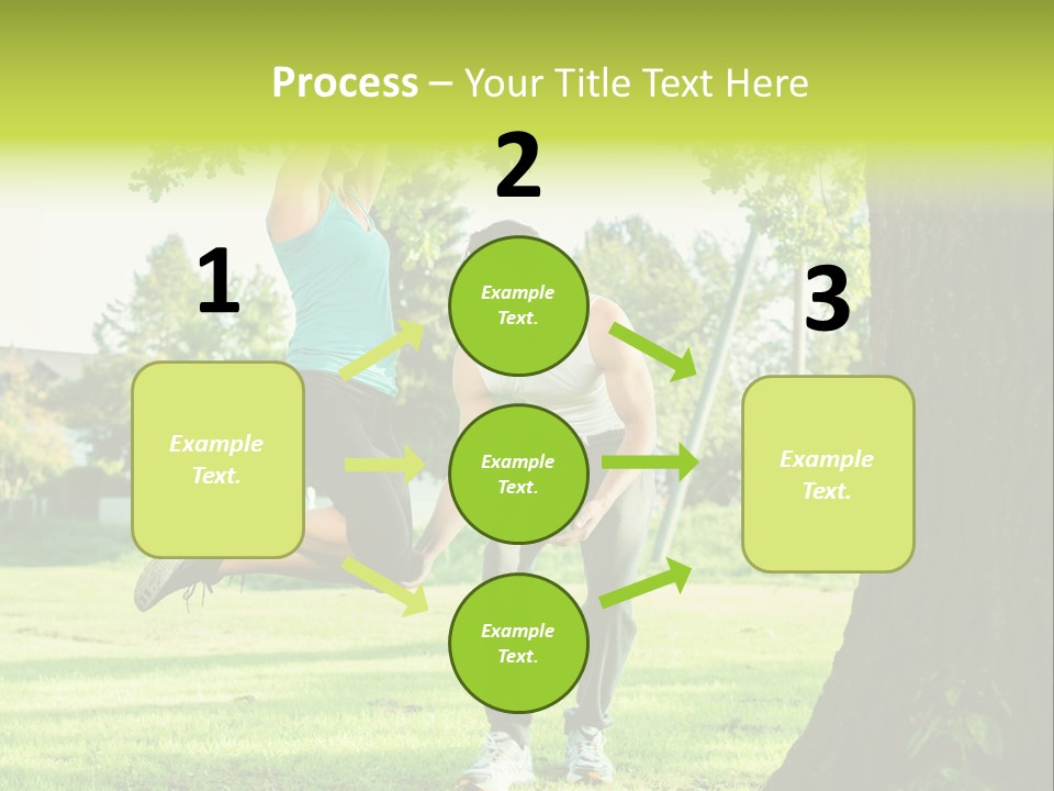 A Man And A Woman Playing With A Ball In A Park PowerPoint Template