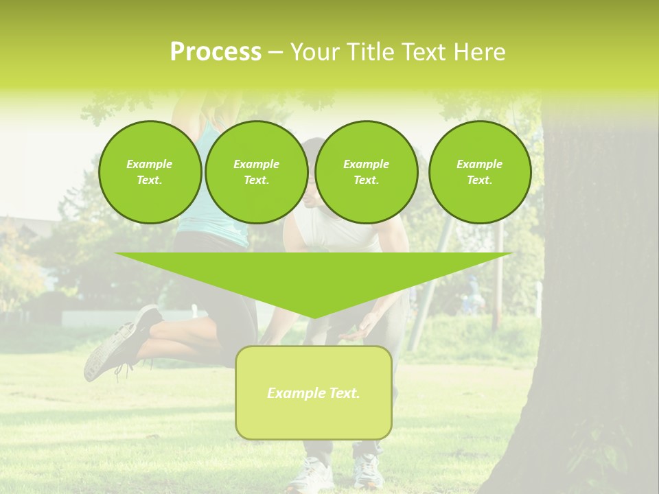 A Man And A Woman Playing With A Ball In A Park PowerPoint Template