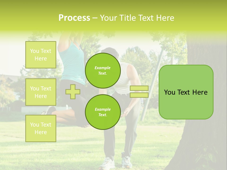 A Man And A Woman Playing With A Ball In A Park PowerPoint Template