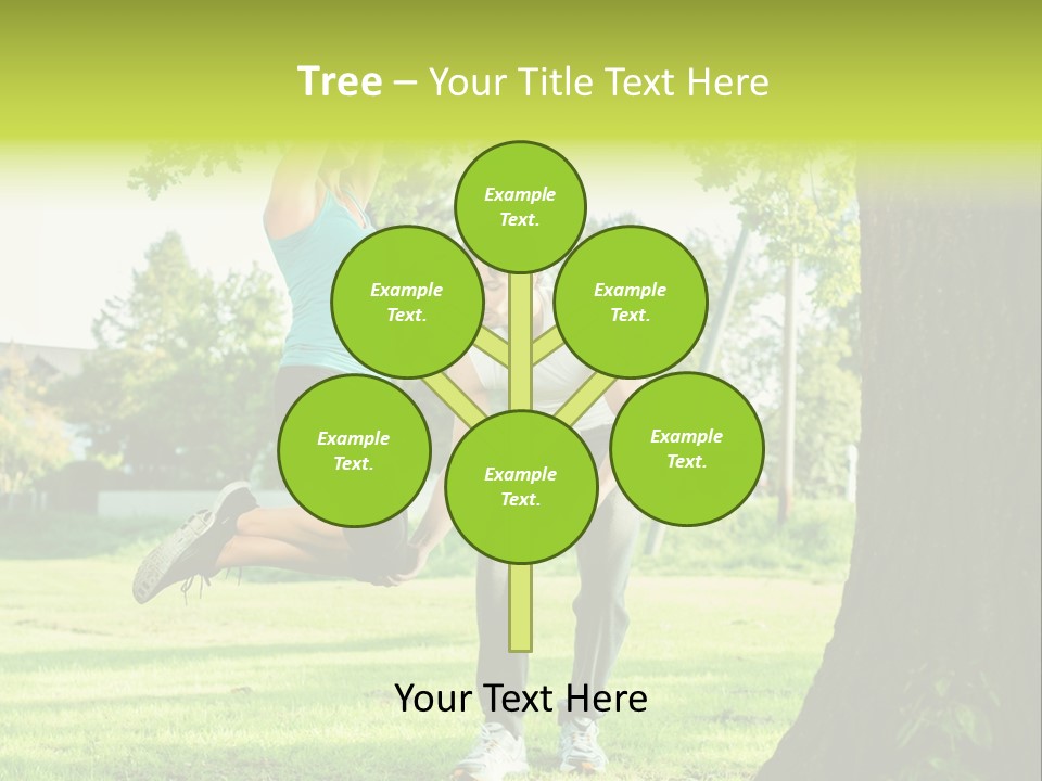 A Man And A Woman Playing With A Ball In A Park PowerPoint Template