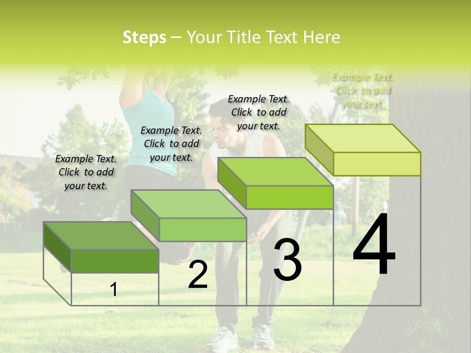 A Man And A Woman Playing With A Ball In A Park PowerPoint Template