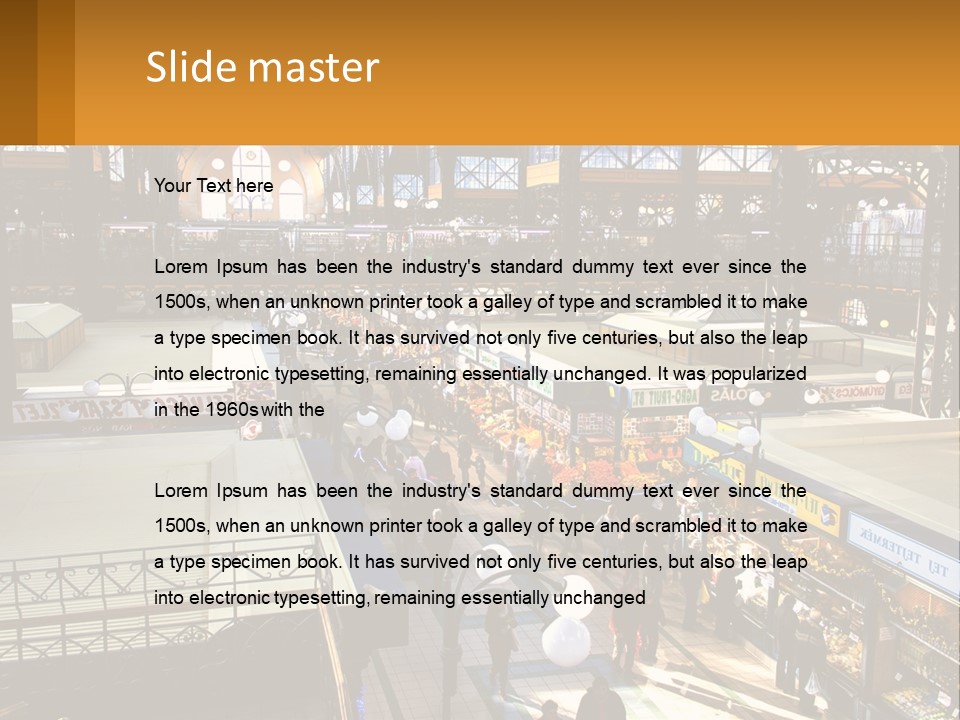 A Group Of People Walking Around A Train Station PowerPoint Template