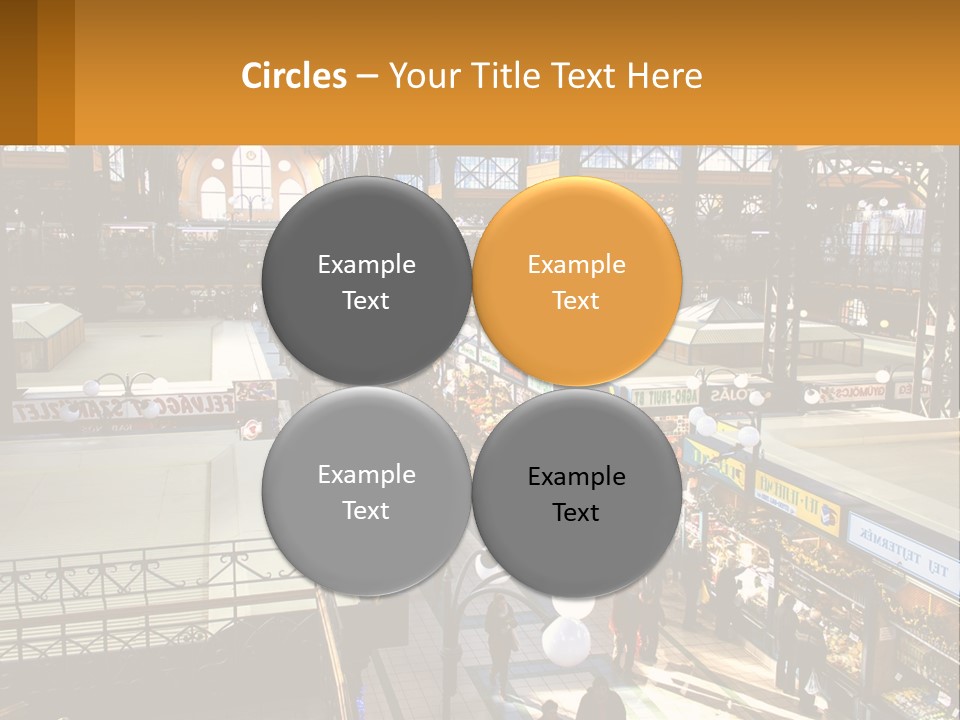 A Group Of People Walking Around A Train Station PowerPoint Template