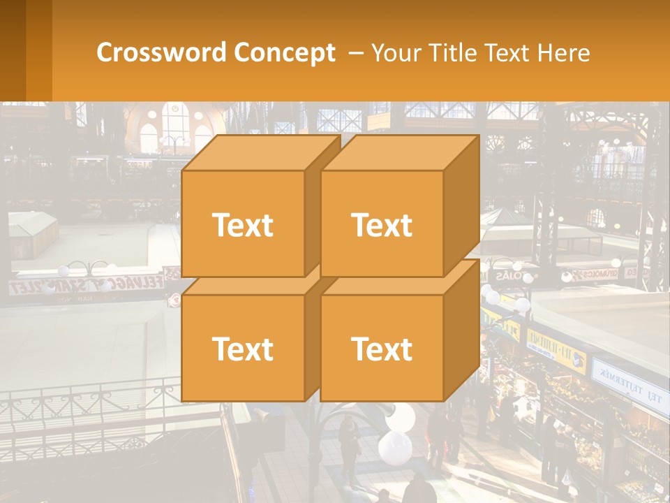 A Group Of People Walking Around A Train Station PowerPoint Template