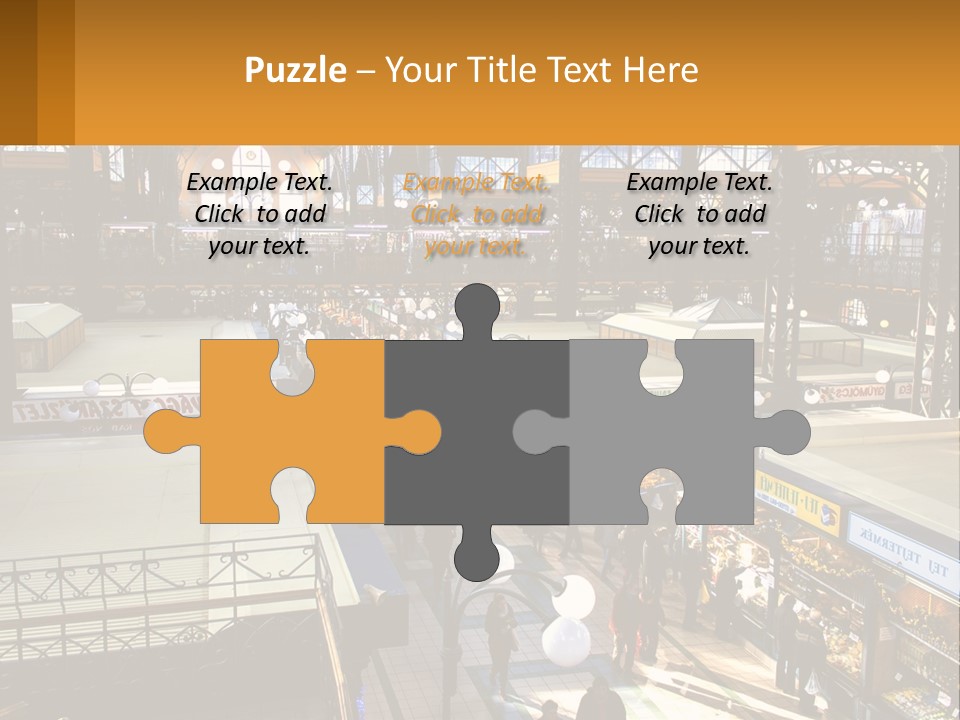 A Group Of People Walking Around A Train Station PowerPoint Template