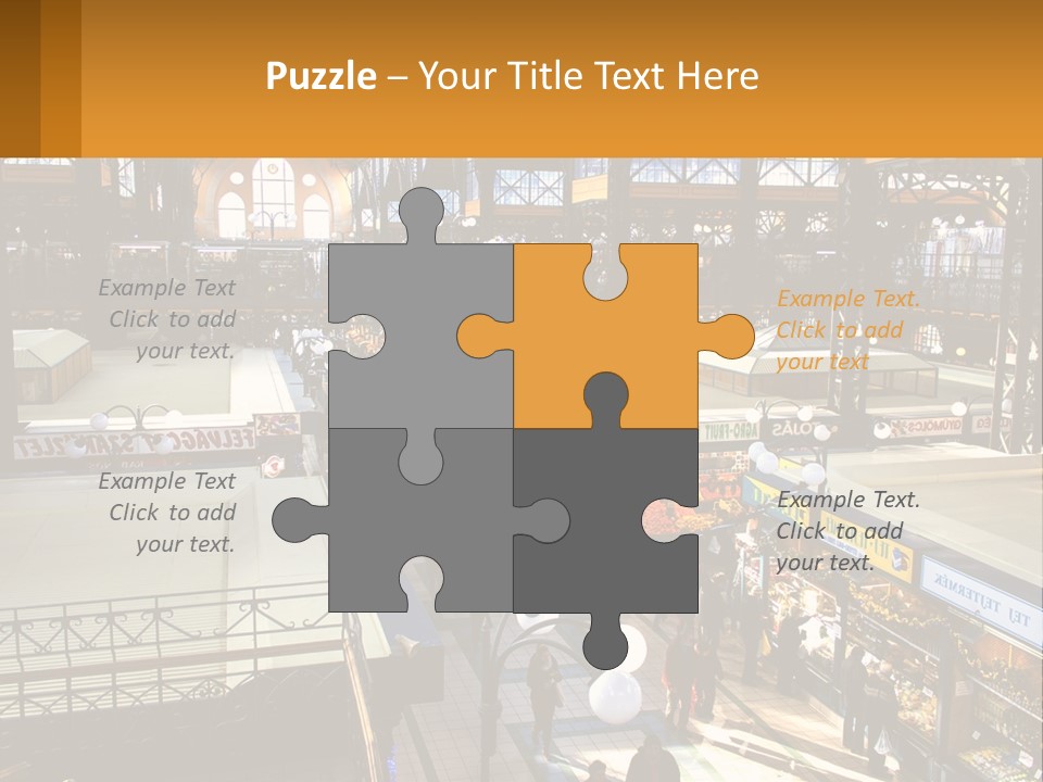 A Group Of People Walking Around A Train Station PowerPoint Template