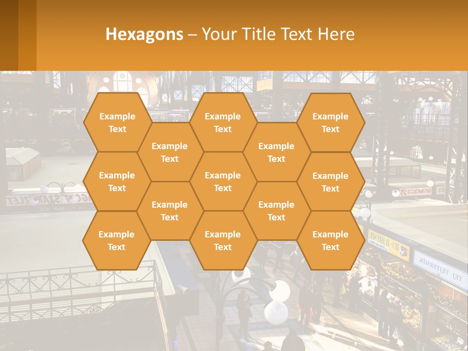 A Group Of People Walking Around A Train Station PowerPoint Template