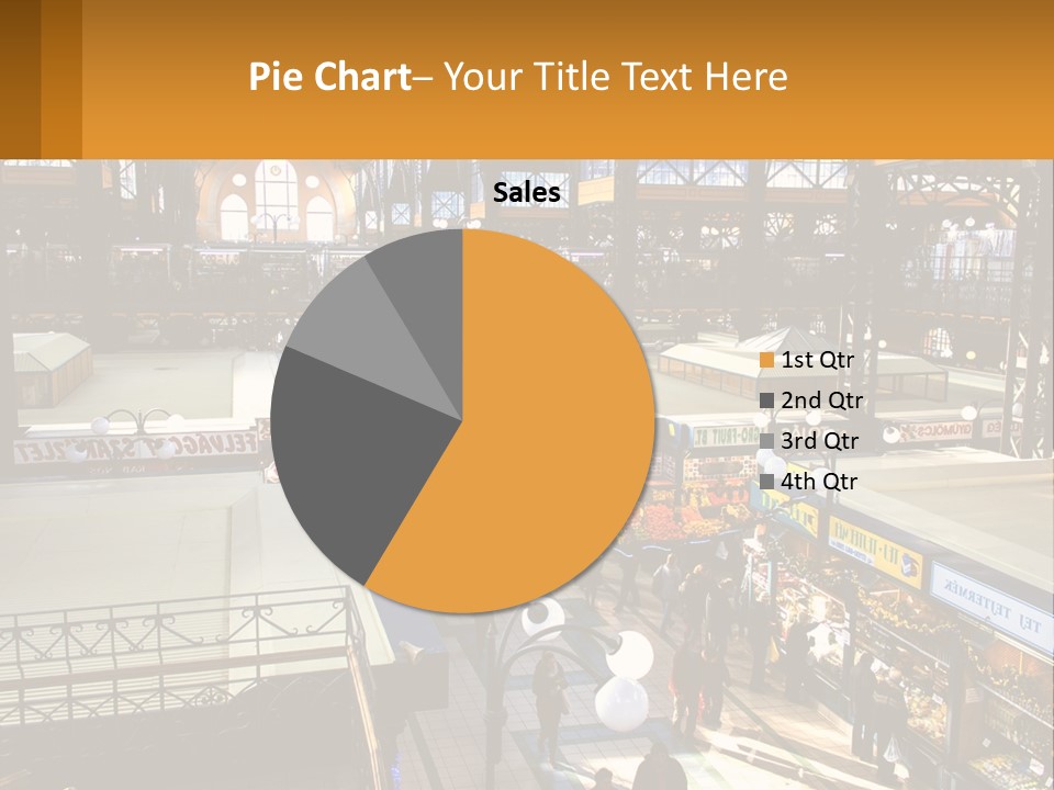 A Group Of People Walking Around A Train Station PowerPoint Template