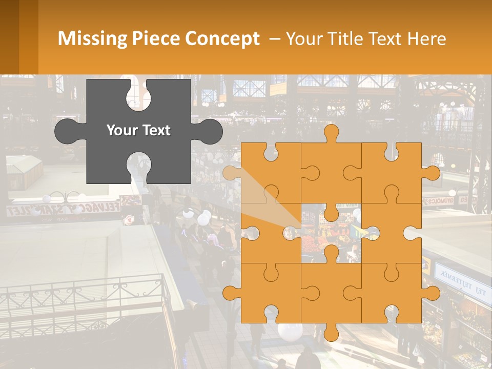 A Group Of People Walking Around A Train Station PowerPoint Template