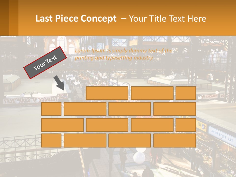 A Group Of People Walking Around A Train Station PowerPoint Template