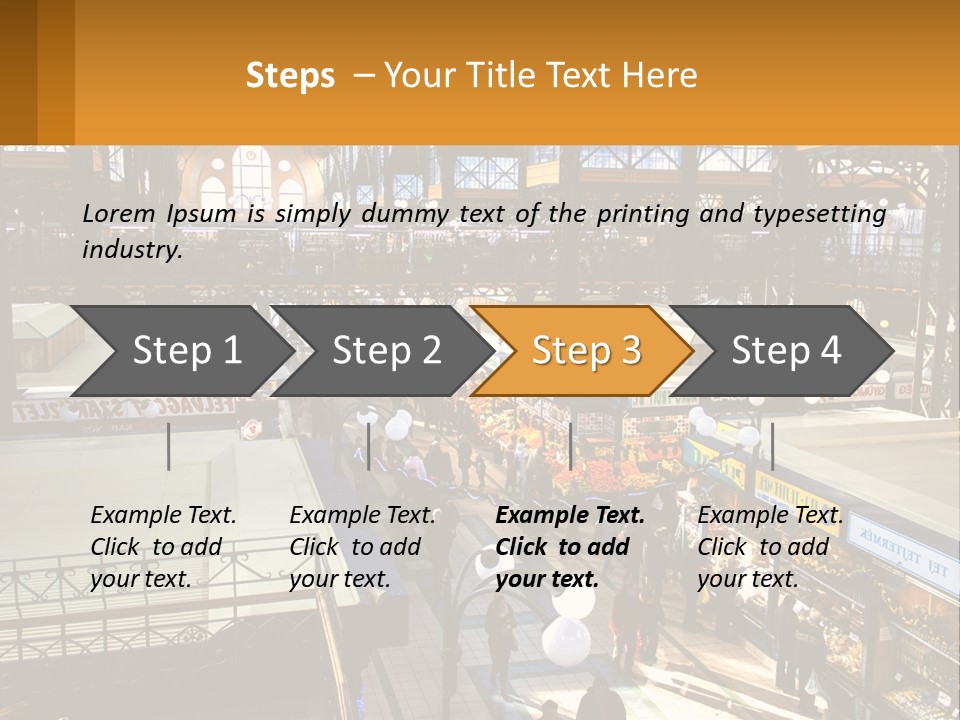 A Group Of People Walking Around A Train Station PowerPoint Template