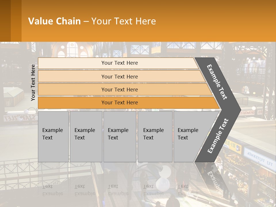 A Group Of People Walking Around A Train Station PowerPoint Template