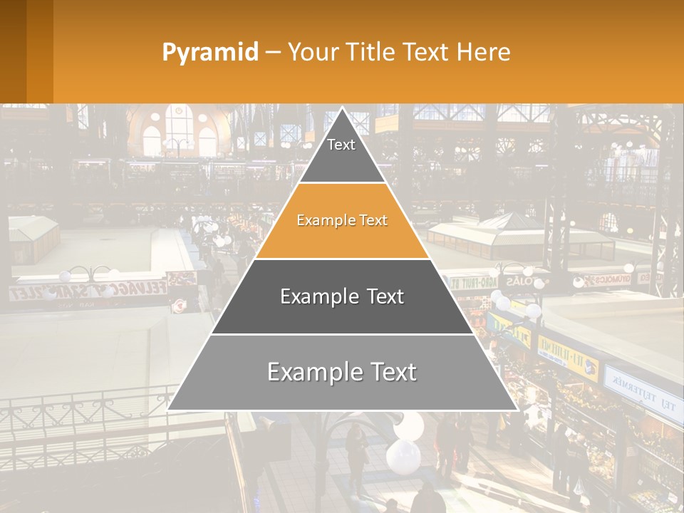A Group Of People Walking Around A Train Station PowerPoint Template