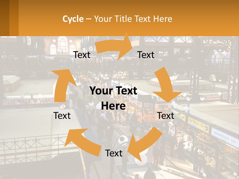 A Group Of People Walking Around A Train Station PowerPoint Template