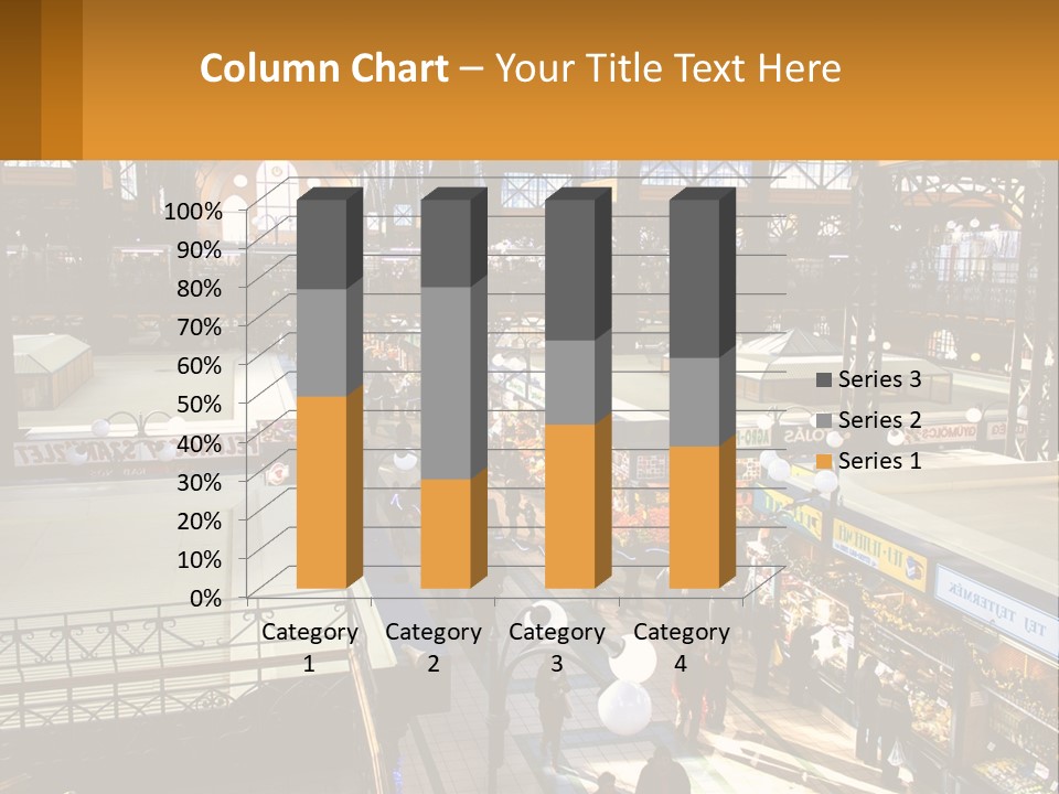 A Group Of People Walking Around A Train Station PowerPoint Template
