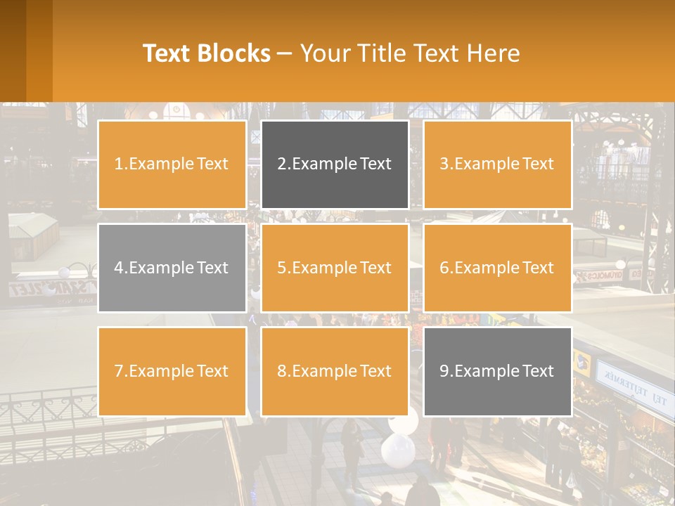 A Group Of People Walking Around A Train Station PowerPoint Template
