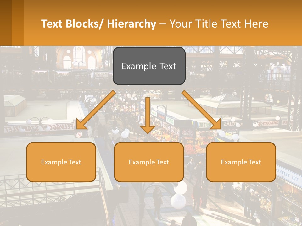 A Group Of People Walking Around A Train Station PowerPoint Template