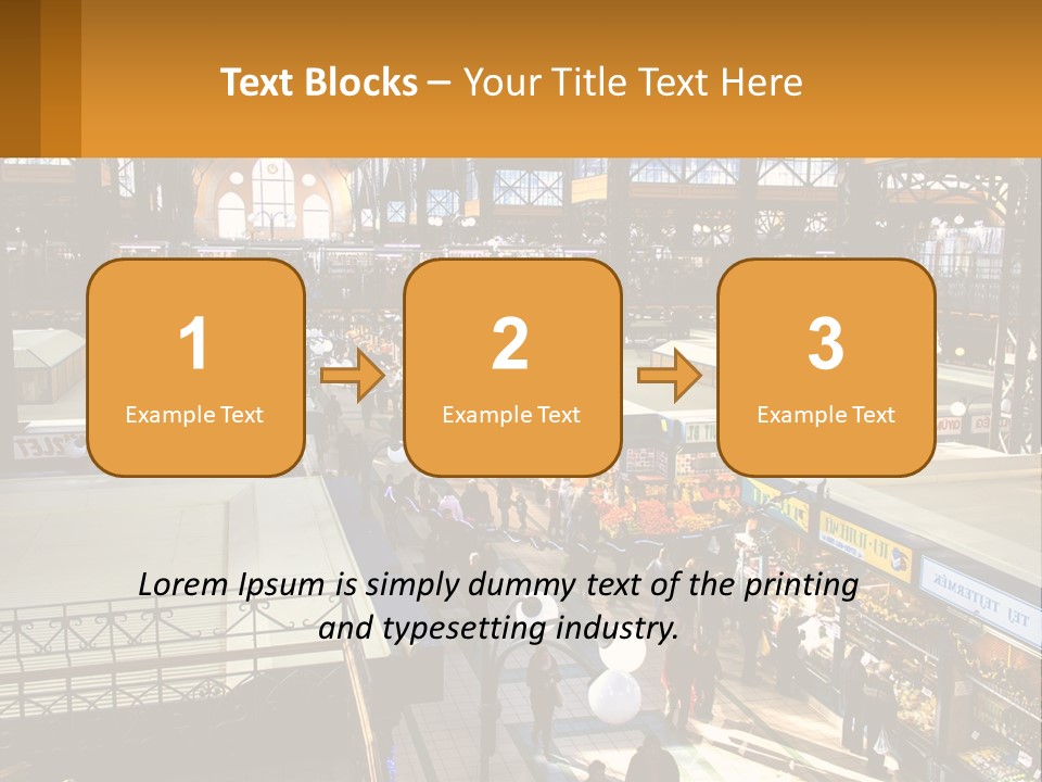 A Group Of People Walking Around A Train Station PowerPoint Template