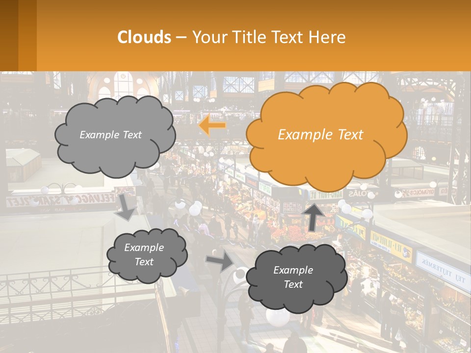 A Group Of People Walking Around A Train Station PowerPoint Template