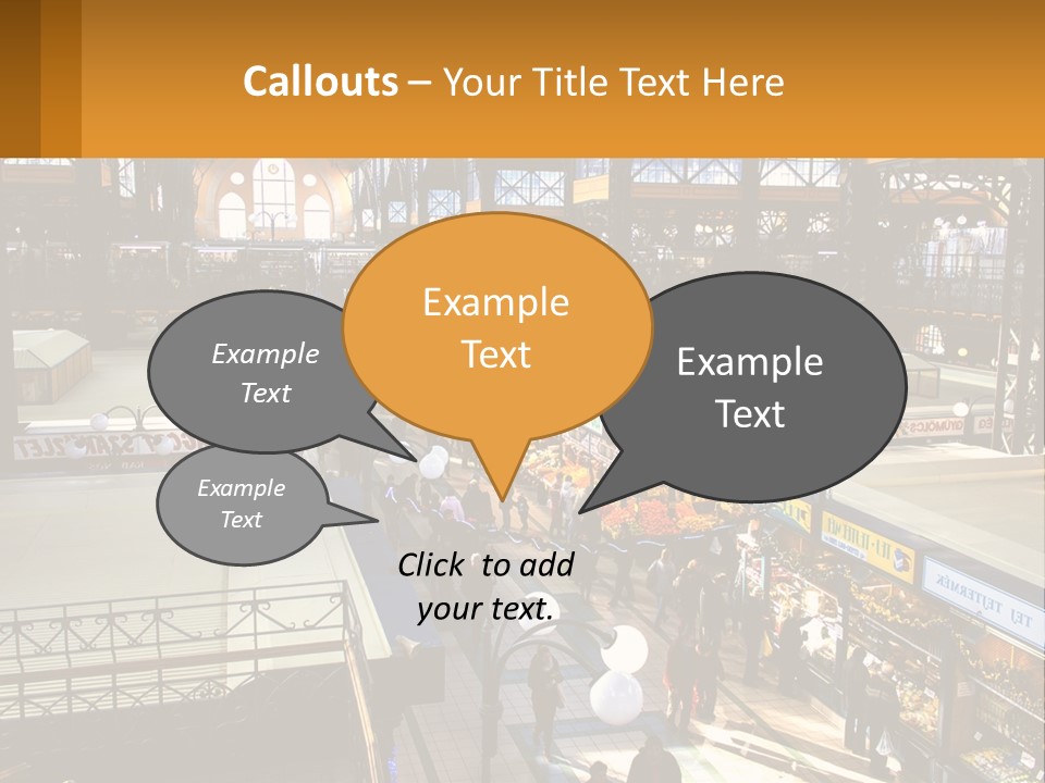 A Group Of People Walking Around A Train Station PowerPoint Template