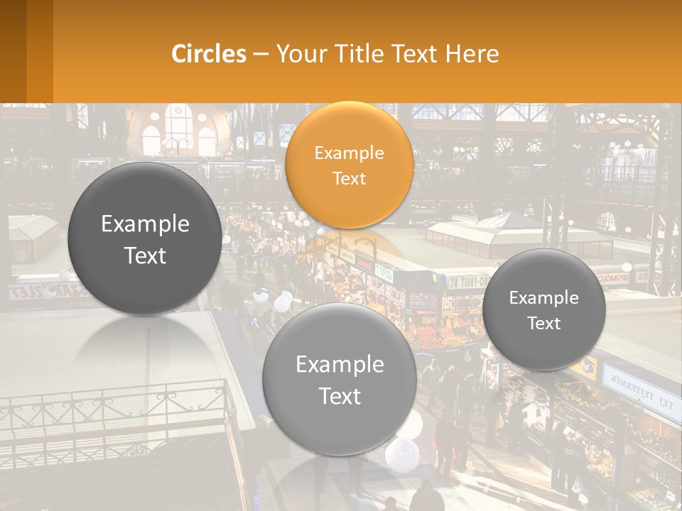 A Group Of People Walking Around A Train Station PowerPoint Template