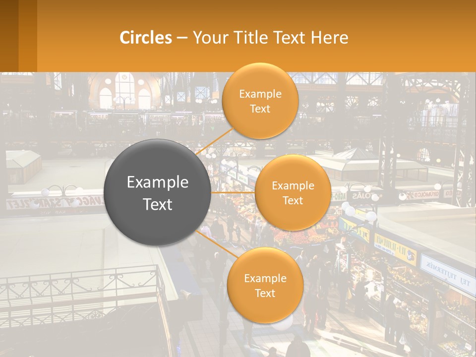 A Group Of People Walking Around A Train Station PowerPoint Template