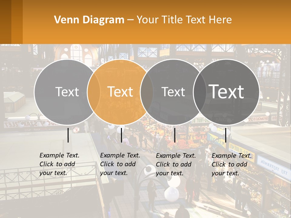 A Group Of People Walking Around A Train Station PowerPoint Template