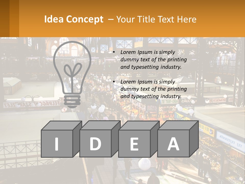 A Group Of People Walking Around A Train Station PowerPoint Template